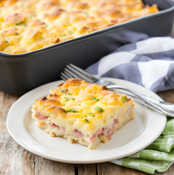 HAM & CHEESE BREAKFAST CASSEROLE